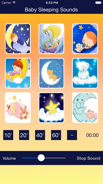 Capturas de tela do Baby Sleeping Sounds