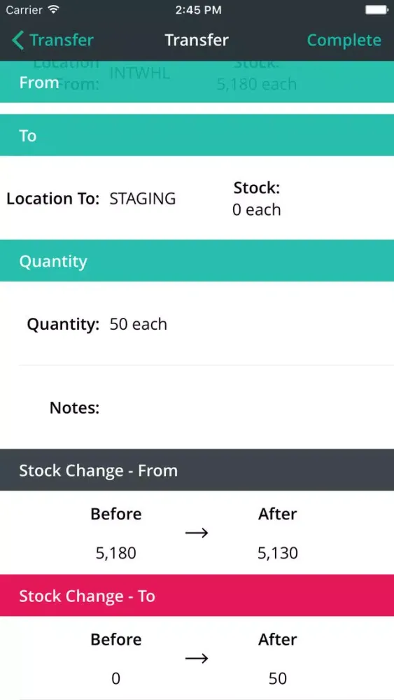 abas ERP Inventory Management Screenshots