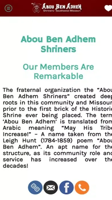 ABA Shriners App Ekran Görüntüleri