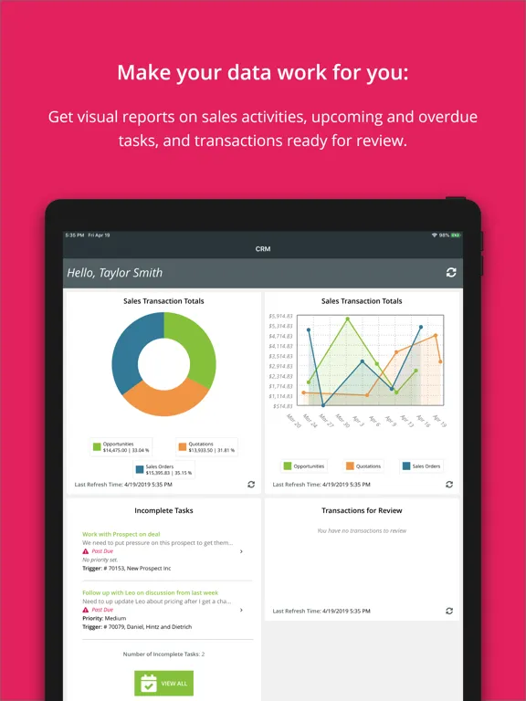 Скриншоты abas CRM iPad 