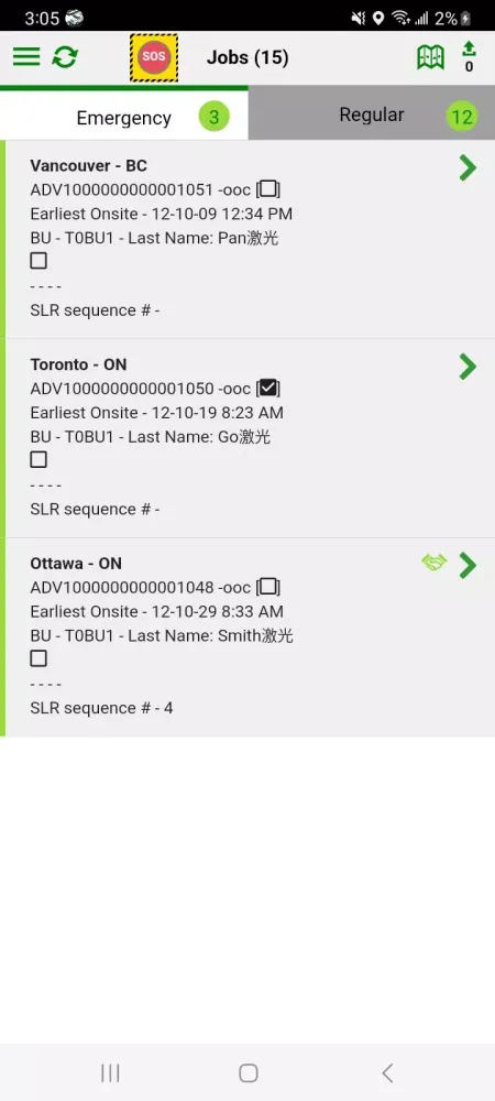 Capturas de pantalla de Service Suite FieldWorker
