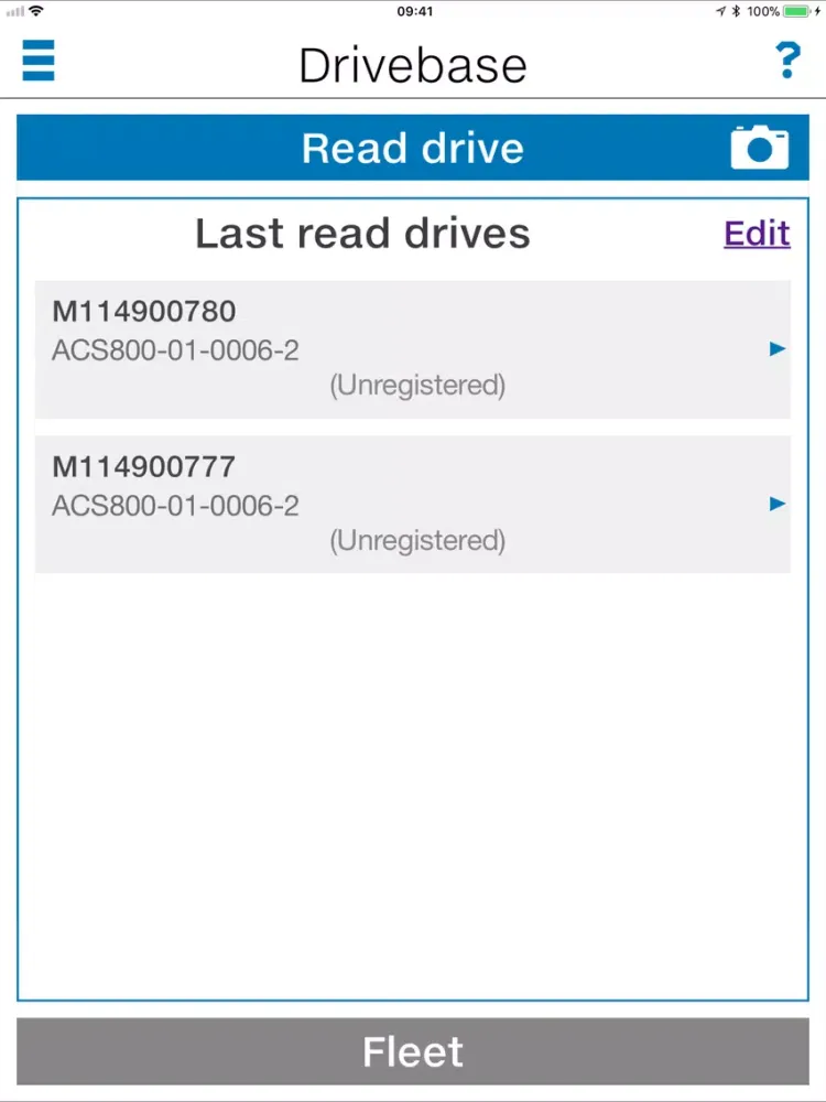 Capturas de tela do Drivebase iPad 