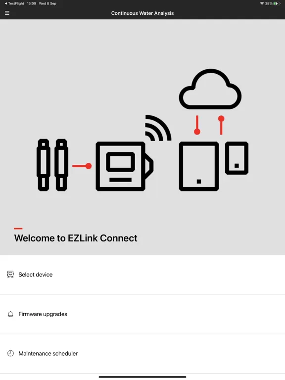 ภาพหน้าจอของ EZLink Connect iPad 