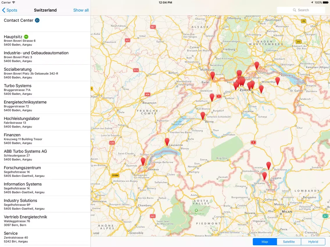 ABB Spots iPad  Ekran Görüntüleri