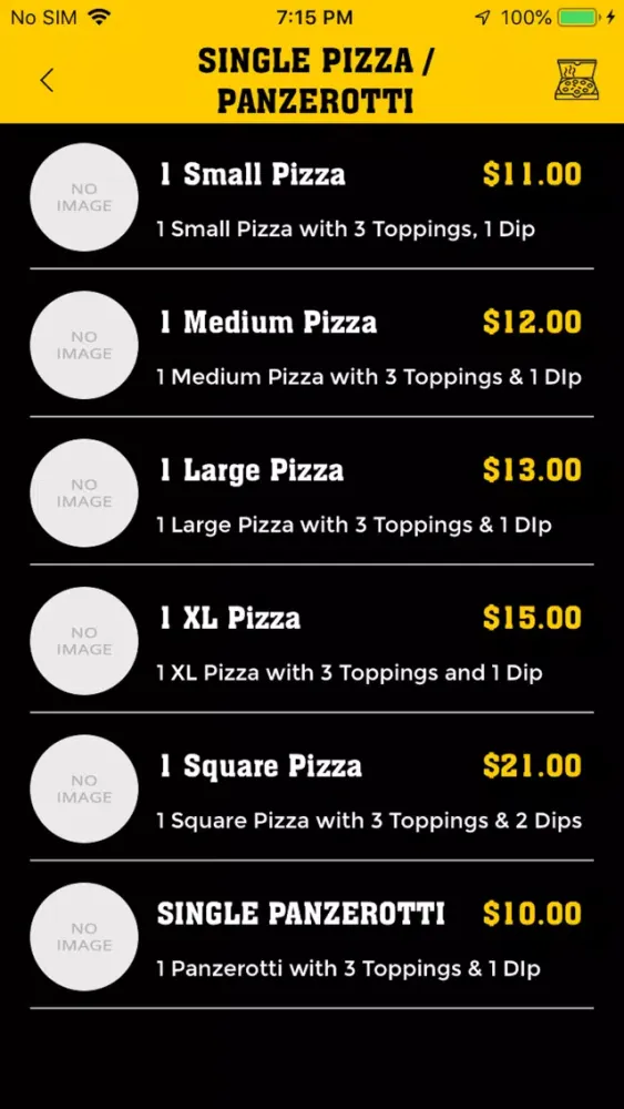 Ảnh chụp màn hình của Garth Pizza & Wings