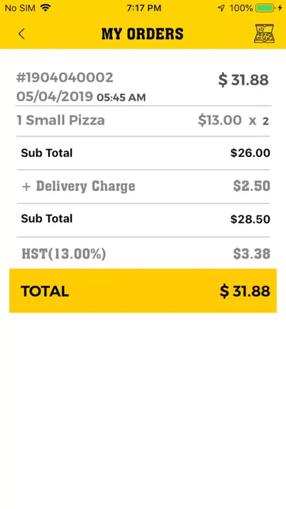 Ảnh chụp màn hình của Garth Pizza & Wings