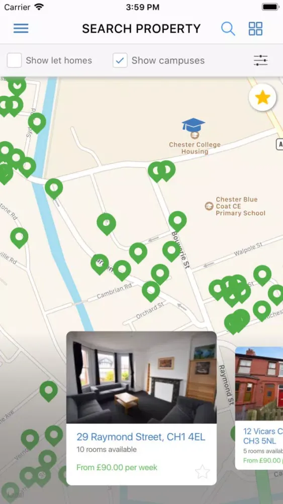 Ảnh chụp màn hình của Abbey Student Rentals