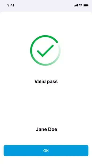 Tangkapan layar NAVICA Verifier