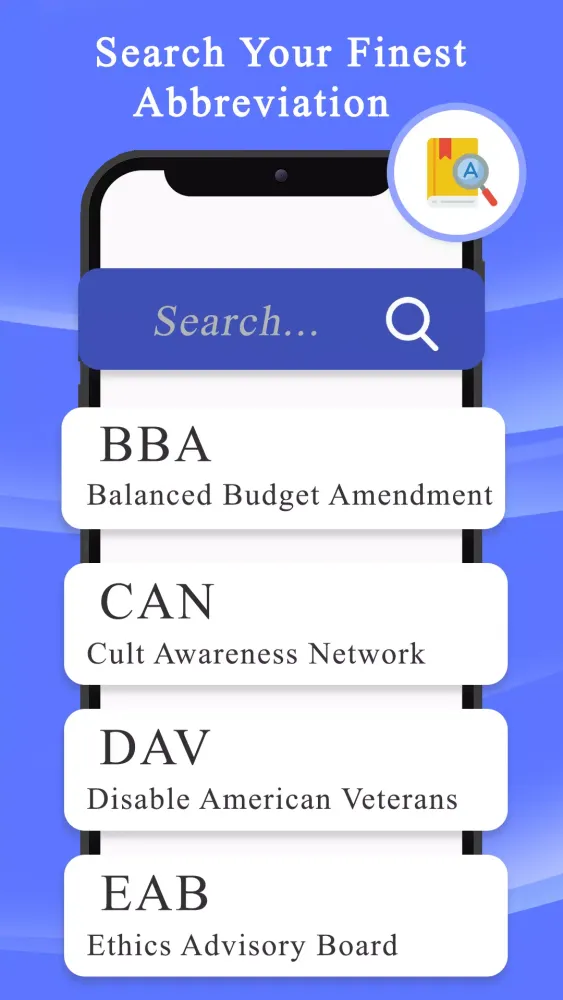 A-Z Abbrevation Dictionary Screenshots