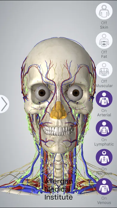 Captures d'écran de AMI Facial Anatomy