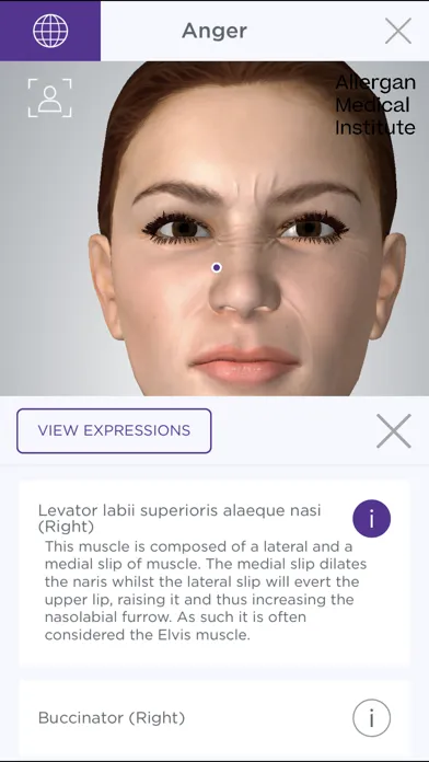 Captures d'écran de AMI Facial Anatomy
