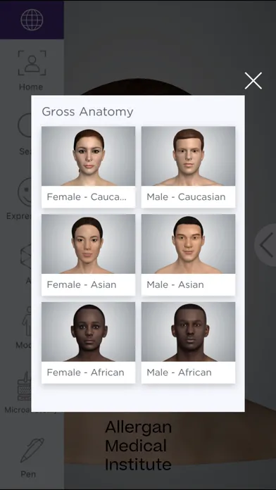 Captures d'écran de AMI Facial Anatomy