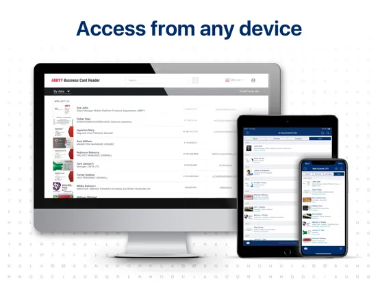ABBYY Business Card Reader Pro iPad  Screenshots