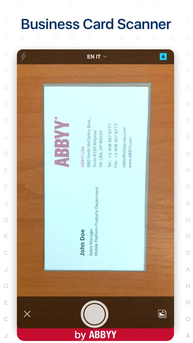 ABBYY Business Card Reader Pro Screenshots