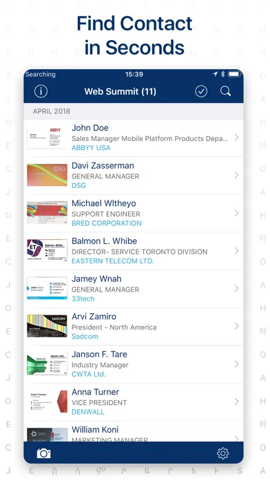 ABBYY Business Card Reader Pro Screenshots