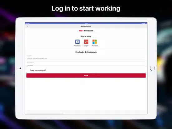 Скриншоты ABBYY FineReader client iPad 