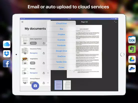 Скриншоты ABBYY FineReader client iPad 