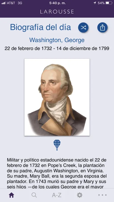 Ảnh chụp màn hình của Larousse Biographical