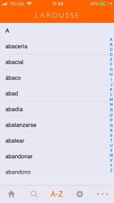 Tangkapan layar Larousse of Synonyms