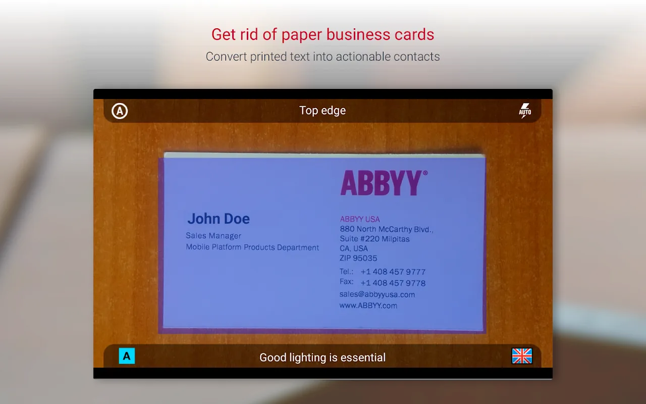 Screenshot di ABBYY BCR