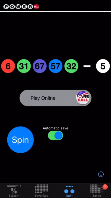 Tangkapan layar Lotto with lucky numbers