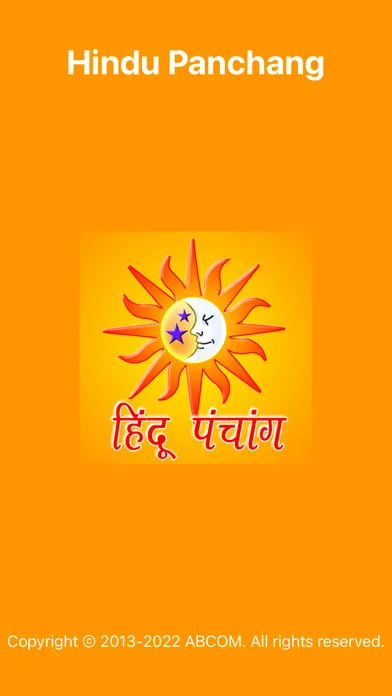 Tangkapan skrin Hindu Panchang