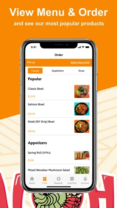 Captures d'écran de Aloha Poke and Grill