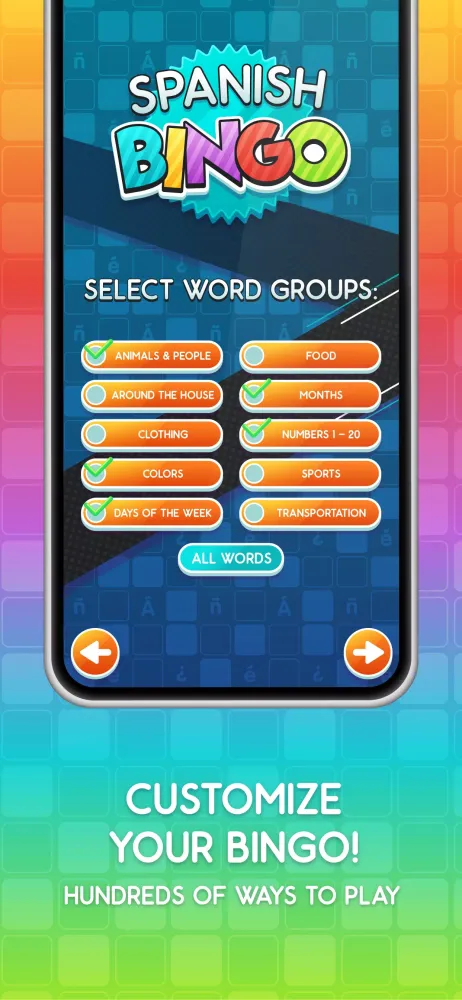 Captures d'écran de ABCya BINGO Collection