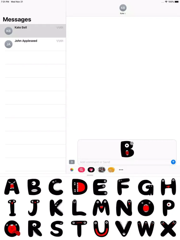 Zrzuty ekranu Alphabet Animated Stickers iPad 