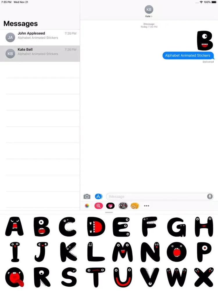 Zrzuty ekranu Alphabet Animated Stickers iPad 