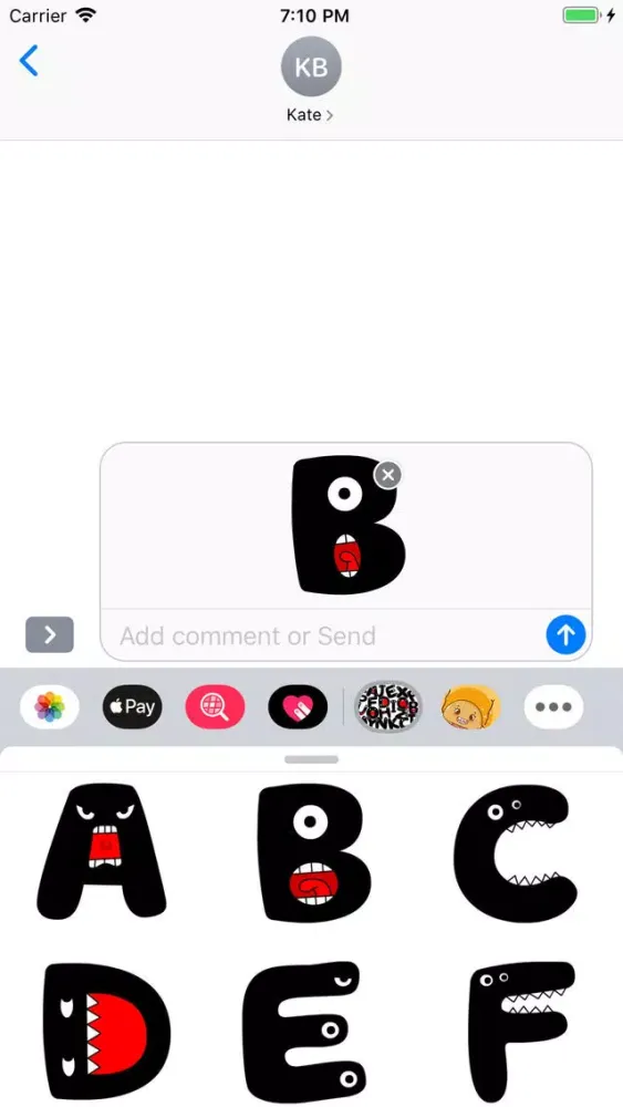 Zrzuty ekranu Alphabet Animated Stickers