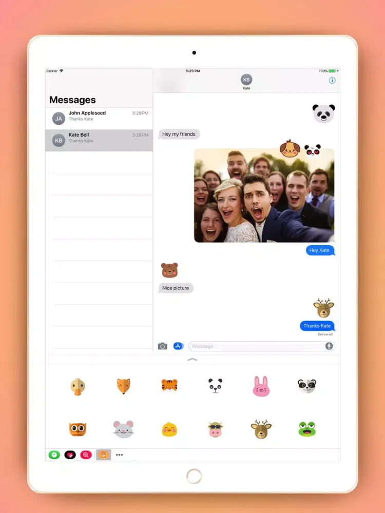 Capturas de pantalla de Animals Emoji Stickers iPad 