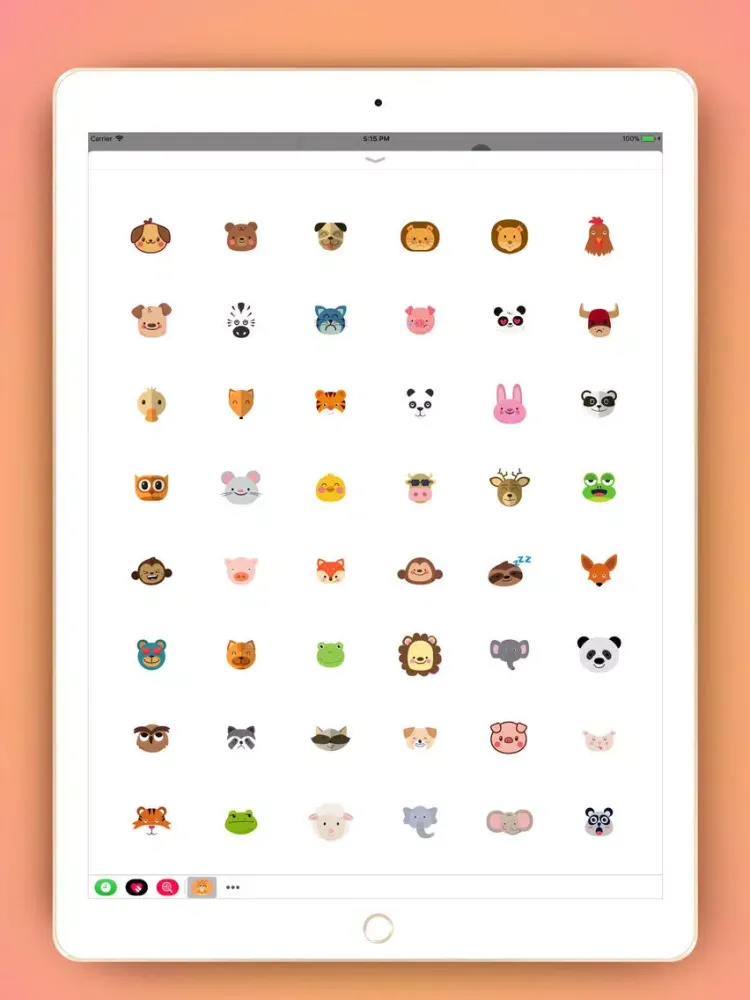 Capturas de pantalla de Animals Emoji Stickers iPad 