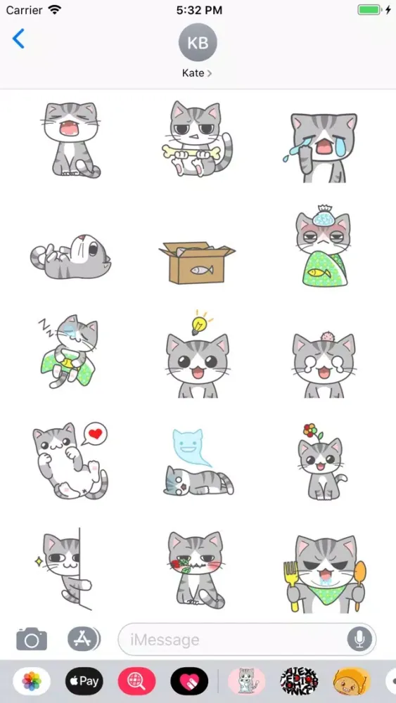 Скриншоты Chibi Kitty Animated Stickers