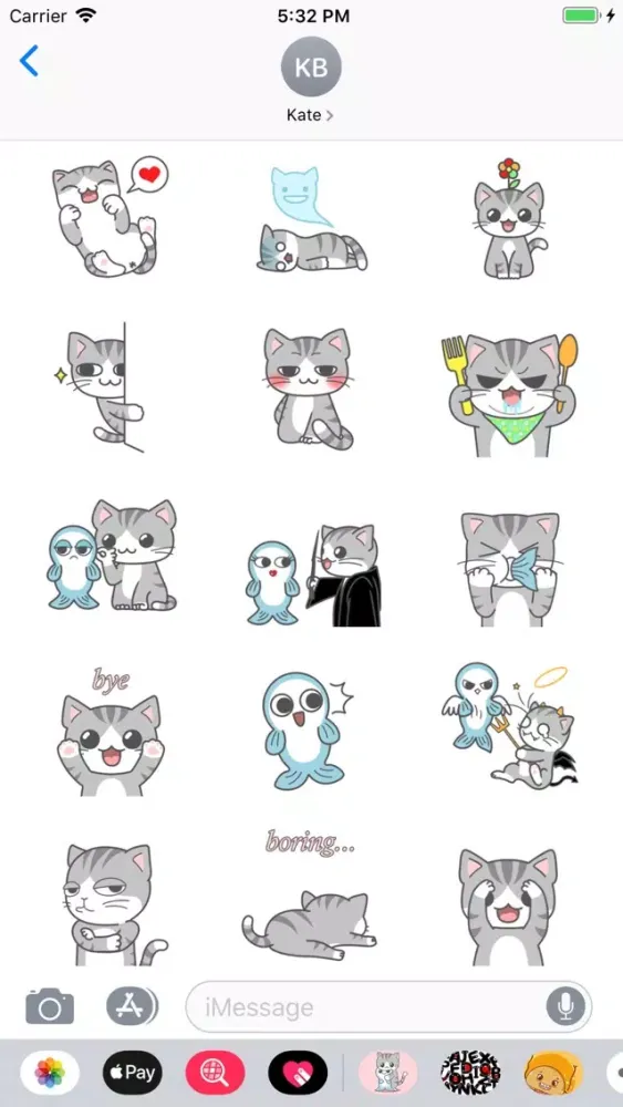 Скриншоты Chibi Kitty Animated Stickers