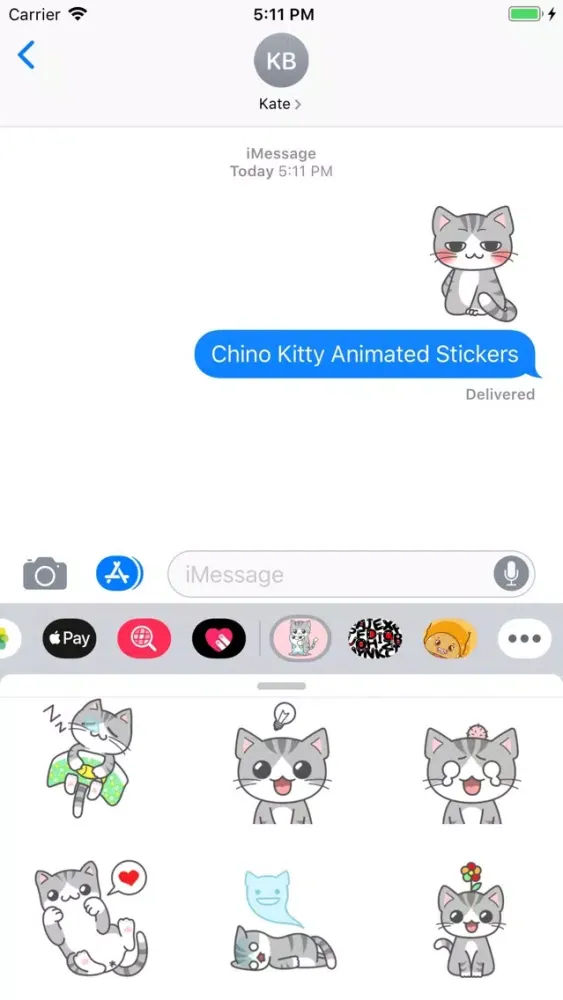 Скриншоты Chibi Kitty Animated Stickers
