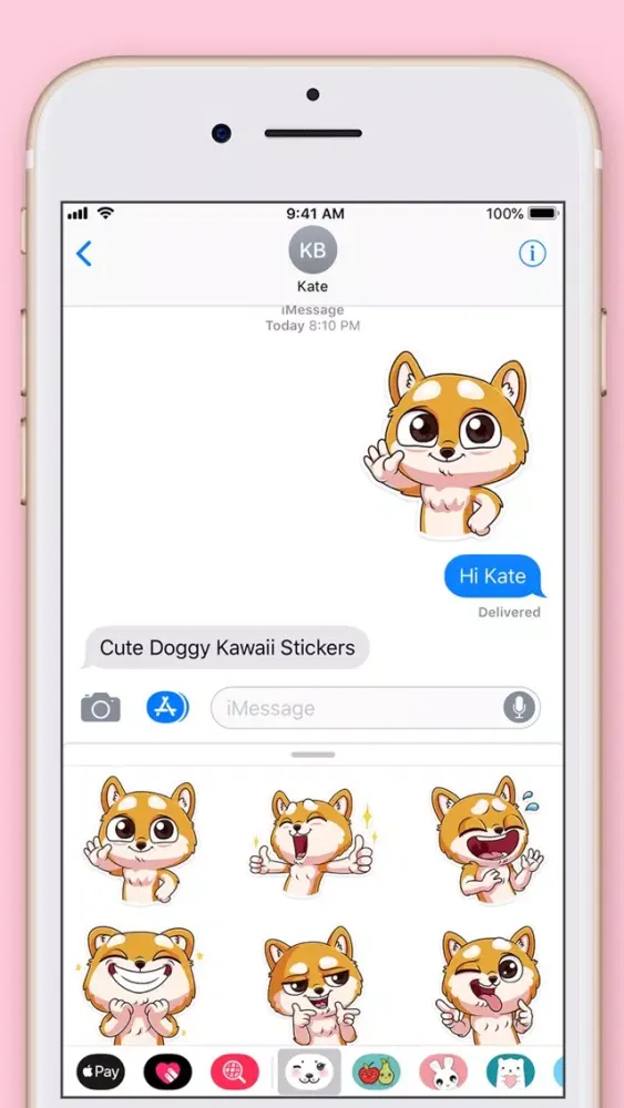 Capturas de pantalla de Cute Doggy Kawaii Stickers