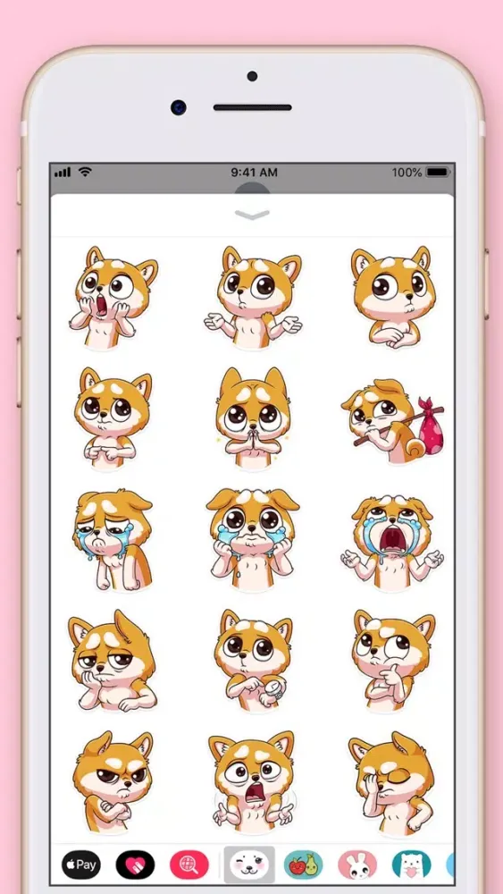 Capturas de pantalla de Cute Doggy Kawaii Stickers