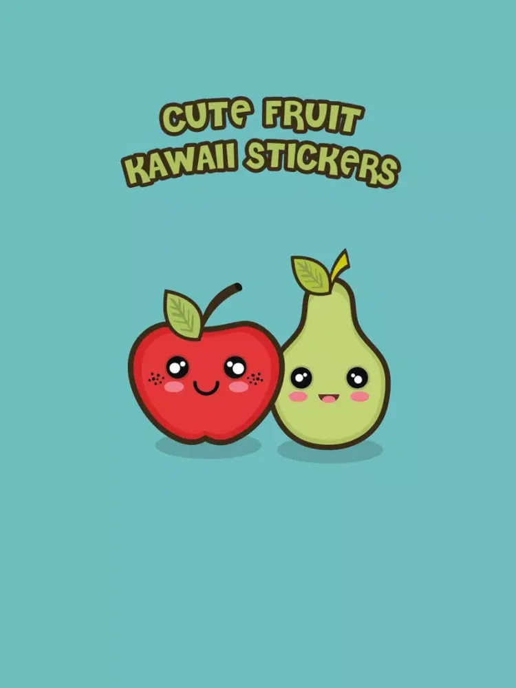 Cute Fruit Kawaii Stickers iPad  Screenshots