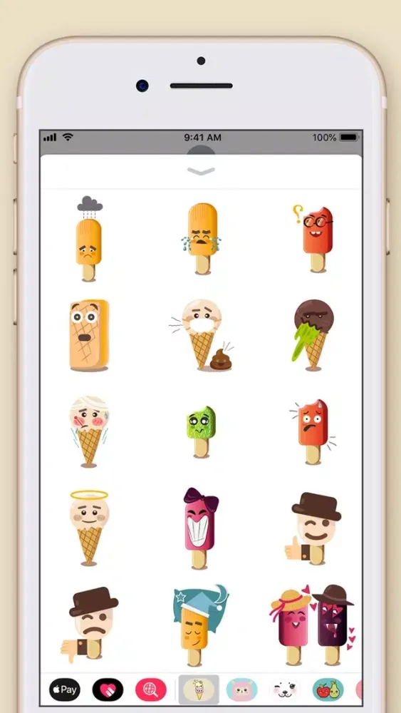 Cute Ice Cream Kawaii Stickers应用截图