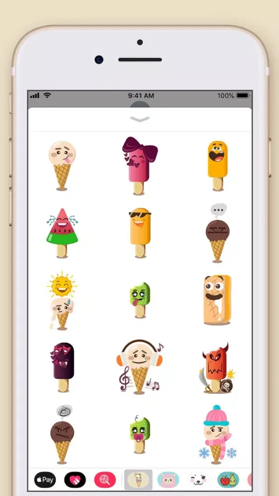 Cute Ice Cream Kawaii Stickers应用截图