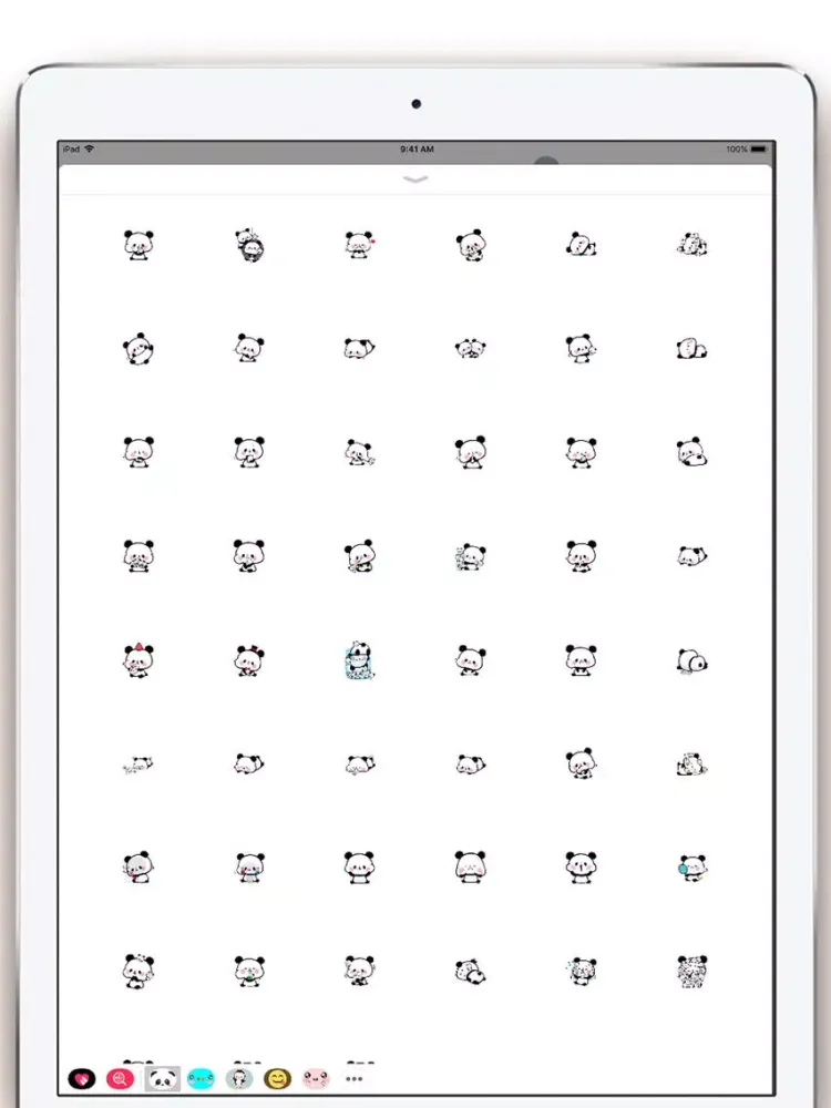 Tangkapan layar Cute Panda Kawaii Stickers iPad 