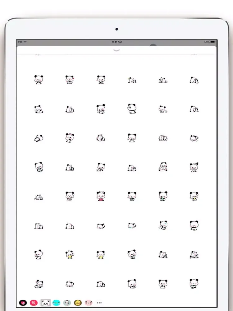 Tangkapan layar Cute Panda Kawaii Stickers iPad 