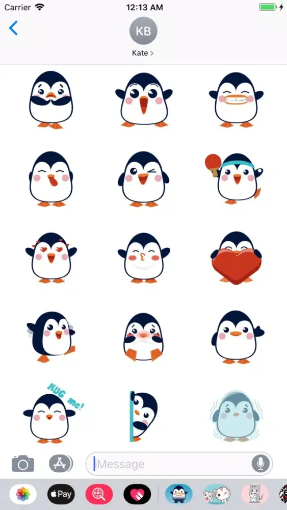 Cute Pingu Kawaii Stickers应用截图