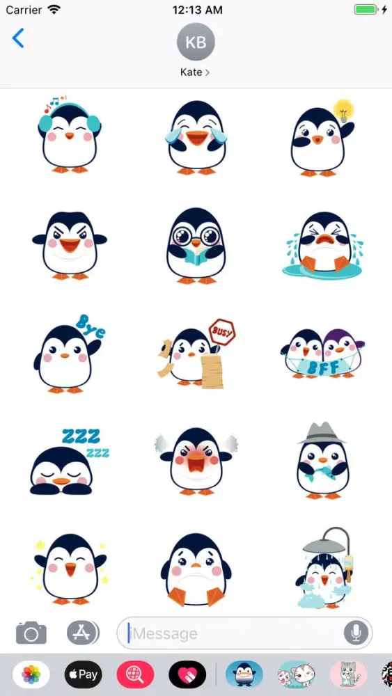Cute Pingu Kawaii Stickers应用截图
