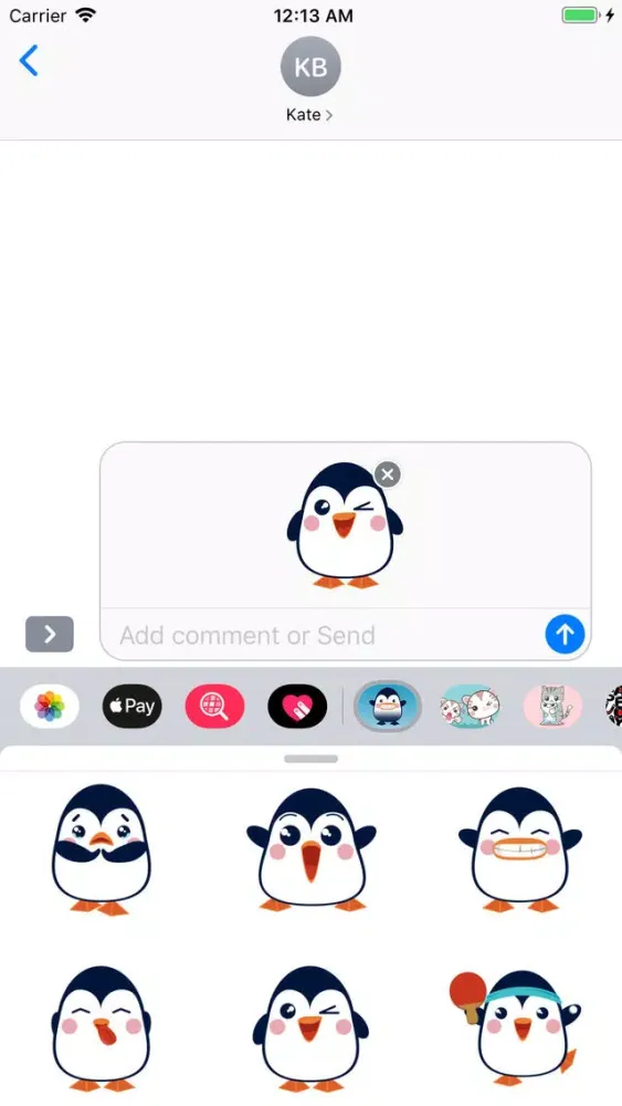 Cute Pingu Kawaii Stickers应用截图
