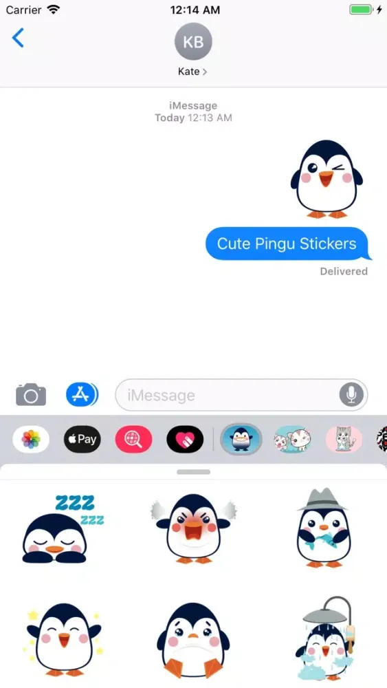 Cute Pingu Kawaii Stickers应用截图