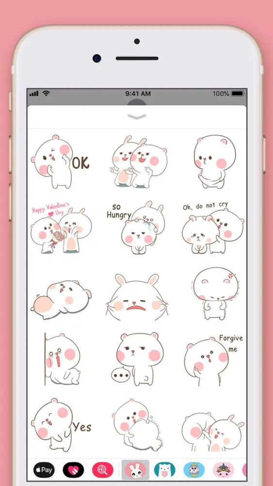 Capturas de tela do Cute Rabbit Kawaii Stickers