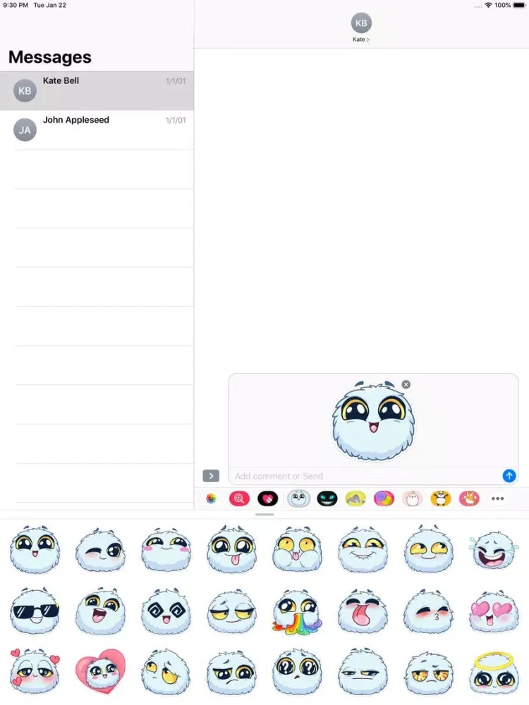 Скриншоты Fluffy Ball Stickers iPad 
