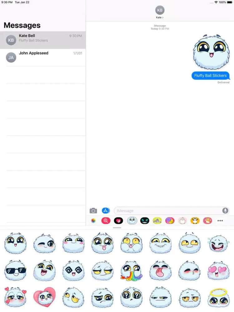 Скриншоты Fluffy Ball Stickers iPad 